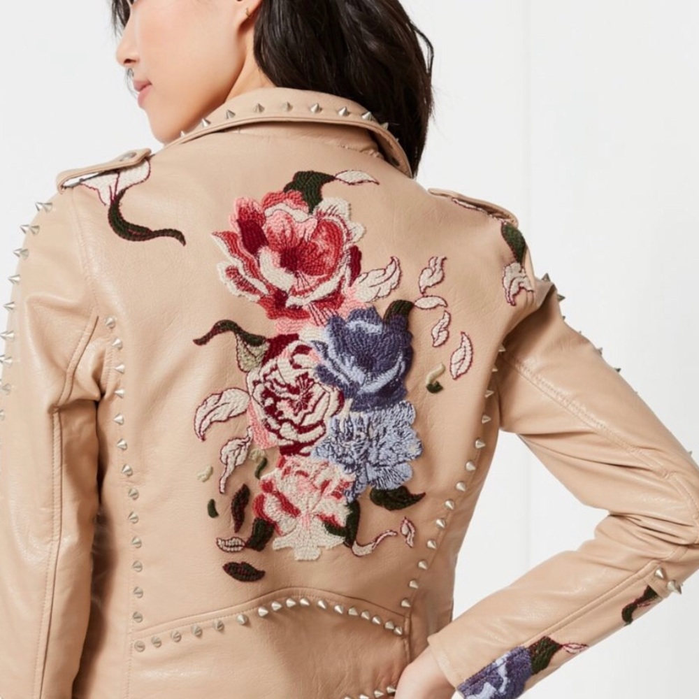 NATURAL ROMANCE VEGAN LEATHER JACKET Blank NYC